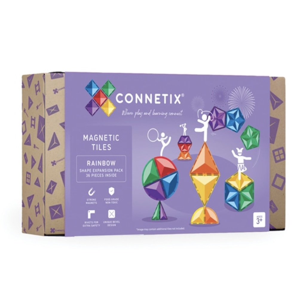 Connetix Tiles | Magnetische Blokken Shape Expansion Rainbow Pack 36st