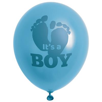 Funny Fashion | Ballon Baby Boy Blauw Ø25cm/12-pack 