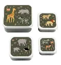 A Little Lovely Company | Bewaarpotje Lunch & Snack Box Savanna 4-delig