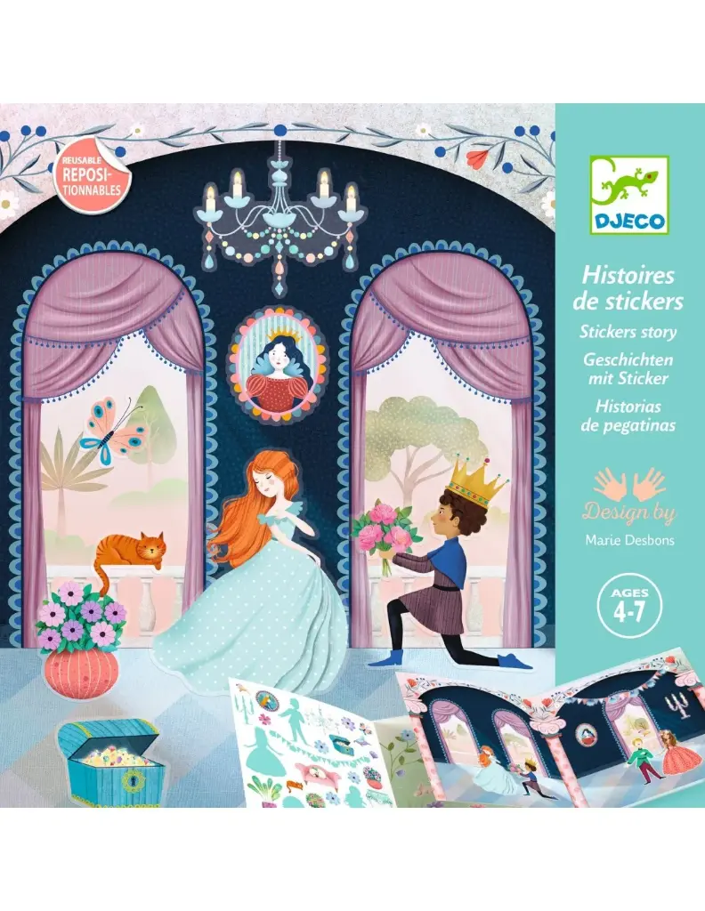 Djeco | Stickerplaten Kasteelleven 4-7jr