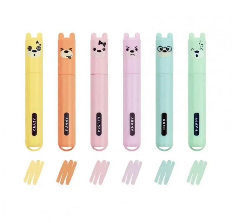 Legami | Stift Teddy's Style Teddy Bear Mini Highlighters 6-pack 