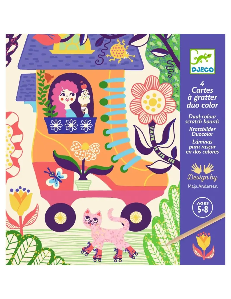 Djeco | Knutselset Kraskaarten Wacky Houses 5-8Y