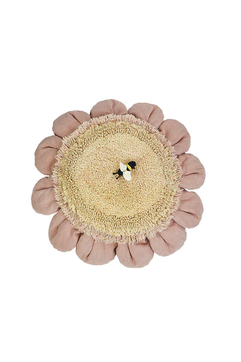 Lorena Canals | Vloerkussen Pink Daisy Ø70cm