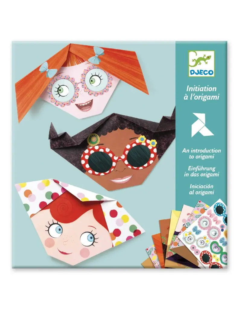 Djeco origami vouwblaadjes grappige gezichten