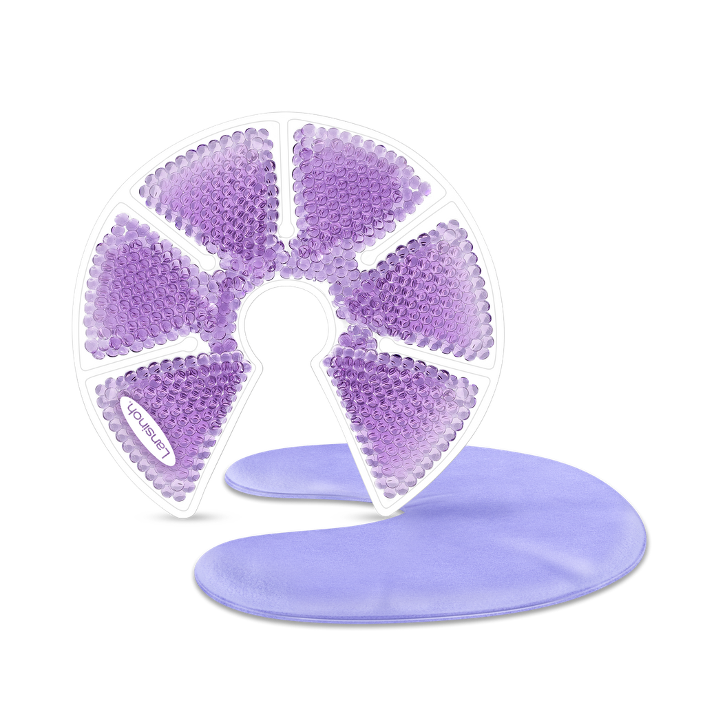 THERMOPADS, Thera Pearl 3 in 1 Borst therapie , paars/transparant, microgelparels, 2 stuk(s)