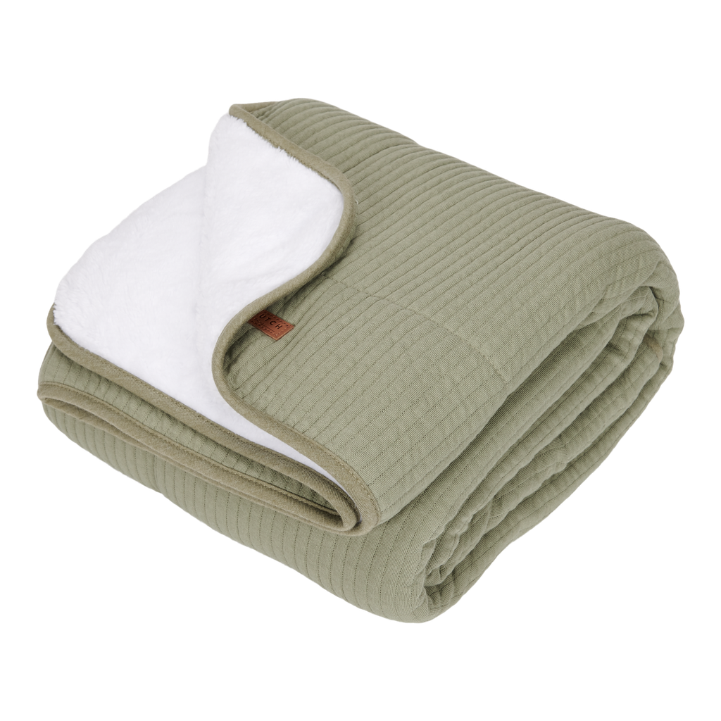 Little Dutch | Deken Wiegdeken pure & soft Pure Olive 70x100cm