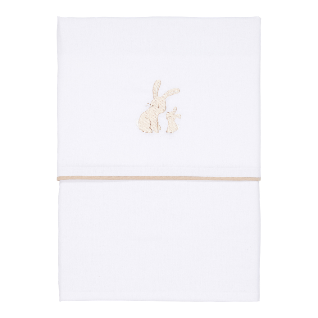 Little Dutch | Laken Newborn Naturals Baby Bunny Katoen Wit/Ecru 110x140cm