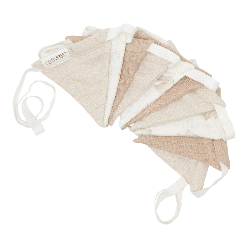 Little Dutch | Vlaggenlijn Newborn Naturals Baby Bunny Wit/Bruin/Ecru