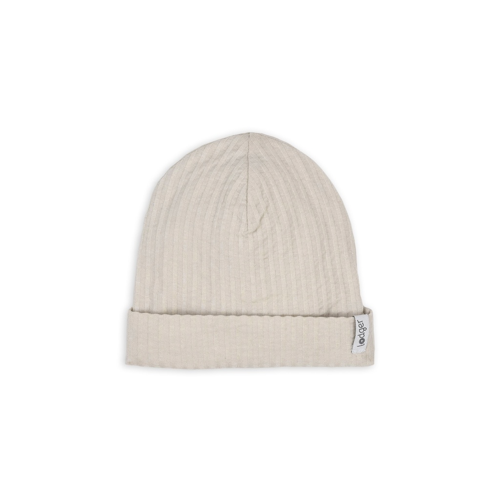 Lodger | Muts Beanie Seersucker Katoen Birch 0-6M