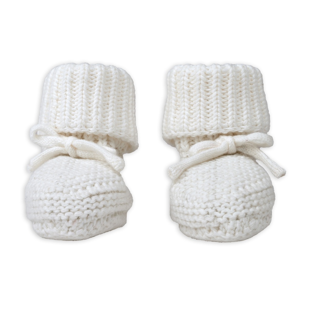 Lodger | Babyslofjes Slipper Knit Cotton Katoen Cloud Dancer 0-6M