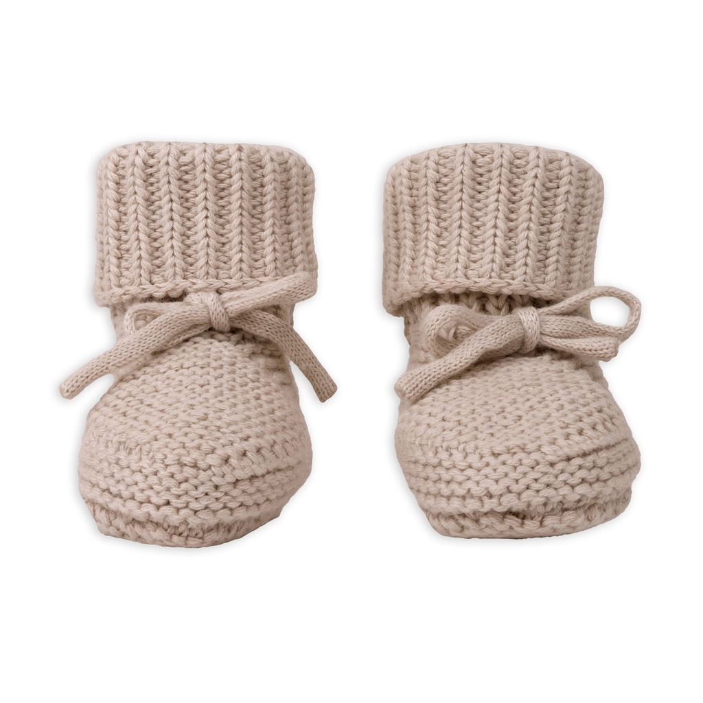 Lodger | Babyslofjes Slipper Knit Cotton Katoen Birch 0-6m