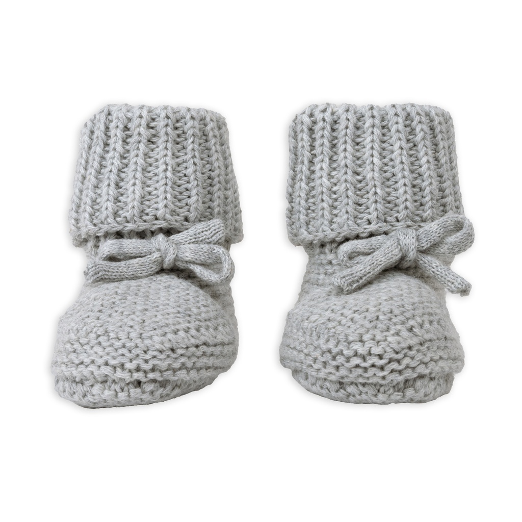 Lodger | Babyslofjes Slipper Knit Cotton Katoen Steel 0-6m