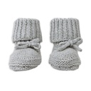 Lodger | Babyslofjes Katoen Slipper Knit Cotton Steel 0-6m