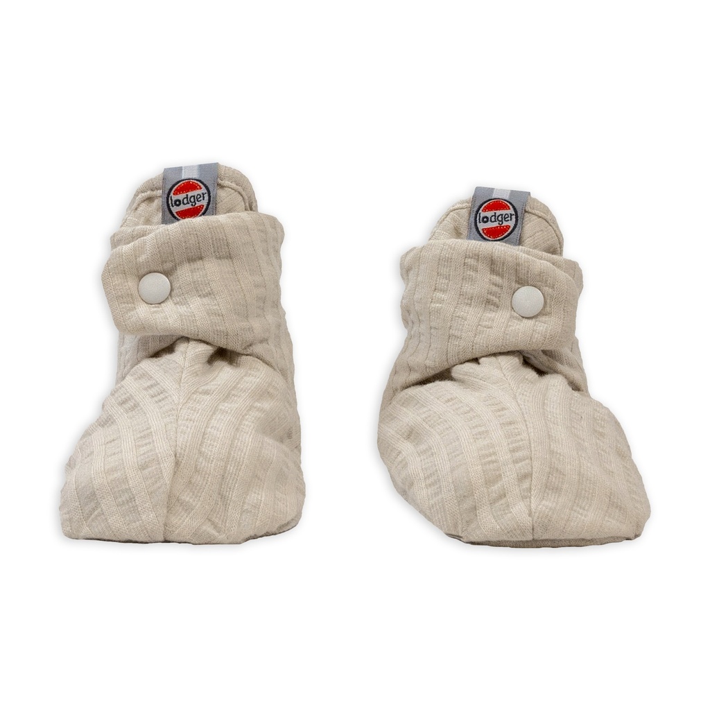 Lodger | Babyslofjes Slipper Seersucker Katoen Birch 0-3M