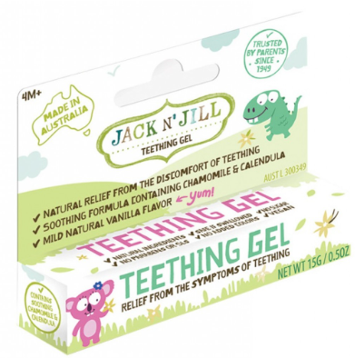 TANDGEL, 15gr, milde vanille smaak, Natural Teething Gel, 1 stuk(s), tandverzorging