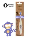 Jack 'n Jill | Tandenborstel Monkey Wit/Blauw Bio Toothbrush 100% Afbreekbaar Materiaal