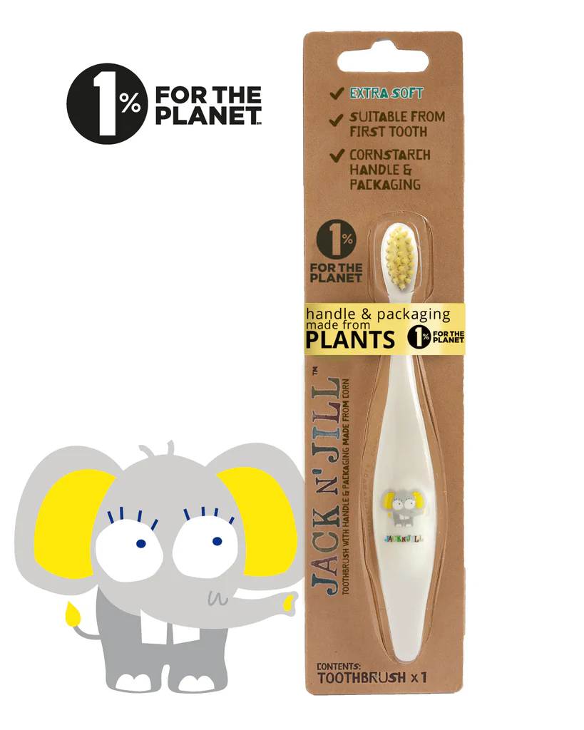 Jack 'n Jill | Tandenborstel Elephant Bio Toothbrush 100% Afbreekbaar Materiaal 