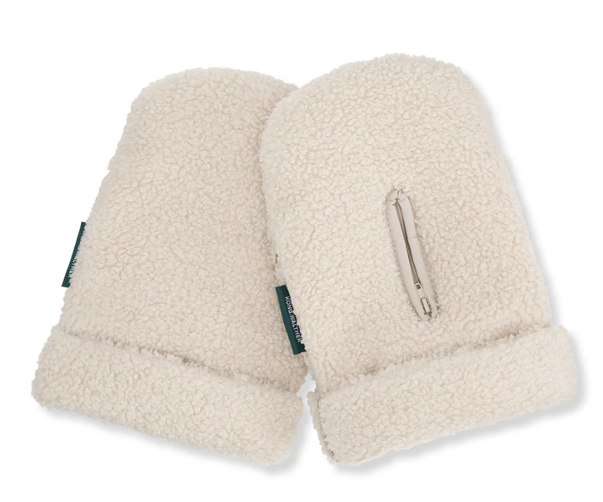 HANDSCHOEN, Osterbro Glove, creme teddy, ecru, teddy/fleece, 2 stuk(s)