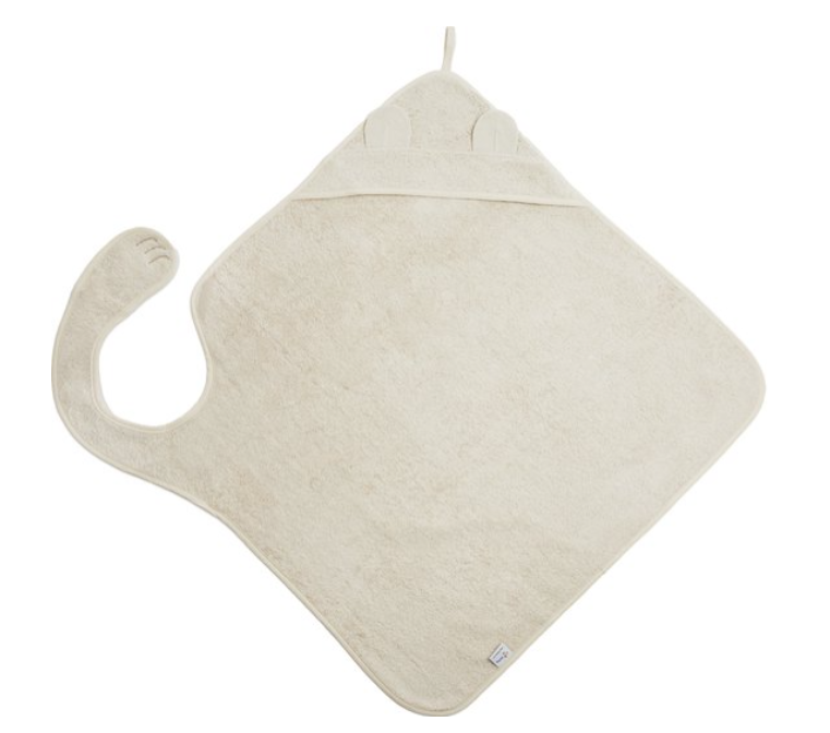 Nifty | Badcape Handsfree Bath Cape Wasbeer Katoen Vanilla 100x100cm