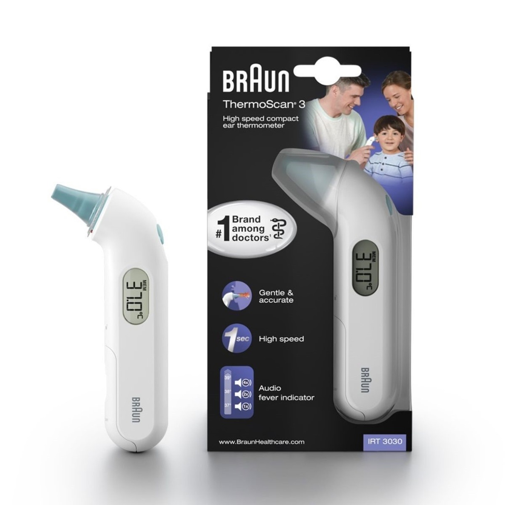 Braun | Koortsthermometer ThermoScan 3 IRT 3030 Digitaal 