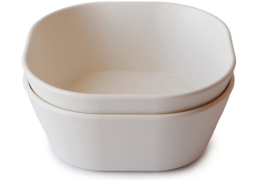 KOM, Bowls Square, vierkant, ivory, ecru, uni, PP, 2 stuk(s), bord