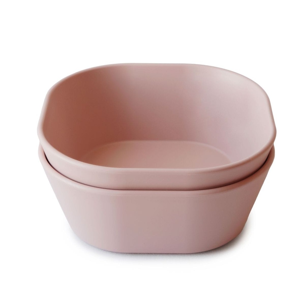 Mushie | Kom Bowls Square Blush Roze 2st