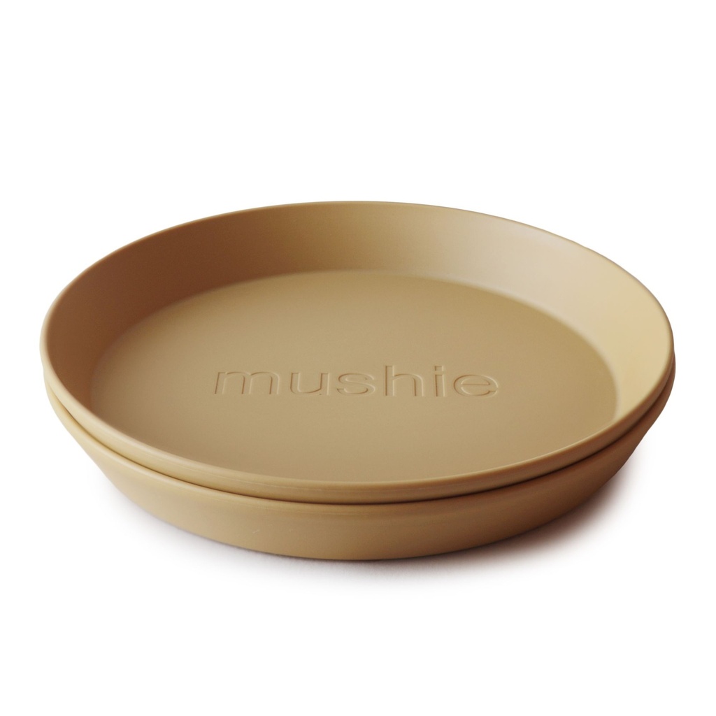 Mushie | Plat Bord PP Musterd 2-pack 