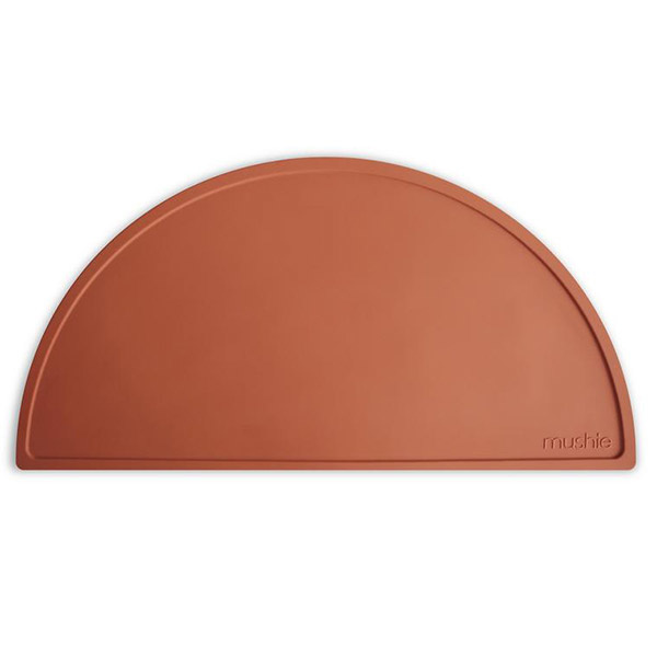 PLACEMAT, clay, oranje, uni, halfrond, silicone, waterafstotend, 1 stuk(s)