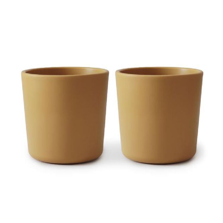 Mushie | Drinkbeker Cup PP Mustard Geel 2-pack