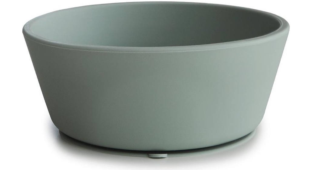 KOM, Bowl, rond, cambridge blue, blauw, uni, silicone, met zuignap, 1 stuk(s), bord