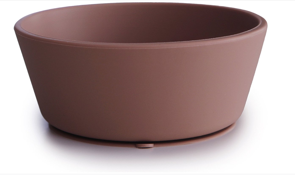 Mushie | Kom met Zuignap Cloudy Mauve Silicone Paars  