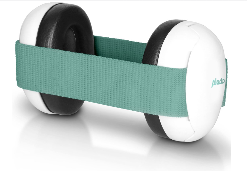 Alecto | Gehoorbescherming Hoofdtelefoon Opvouwbaar Wit/Groen +12M