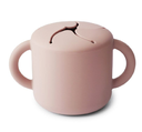 BEWAARPOTJE, Snack cup, blush, roze, siliconen, 1x 400ml, de gleuven in het deksel voorkomen dat snacks eruit vallen