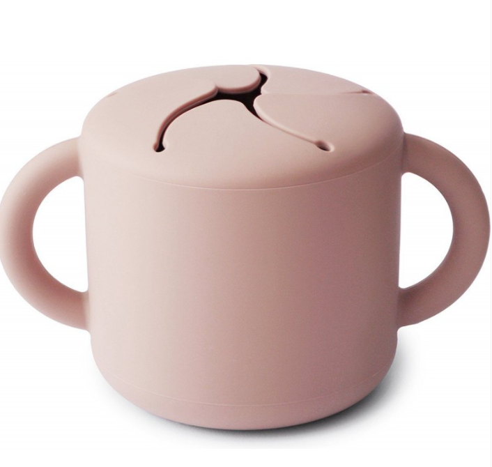 Mushie | Snack Cup Cloudy Mauve Siliconen Paars 400ml