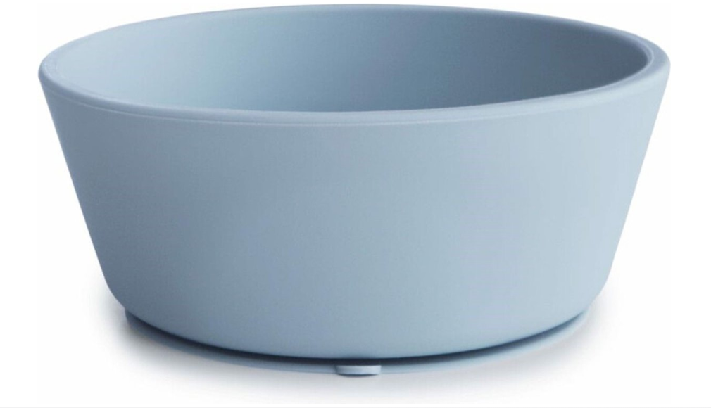 Mushie | Kom met Zuignap Bowl Silicone Powder Blue