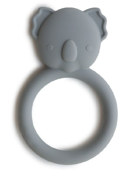 Mushie | Bijtring Teether Koala Grey Siliconen+0 maand