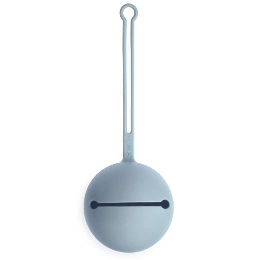Mushie | Fopspeenhouder Powder Blue Silicone Blauw