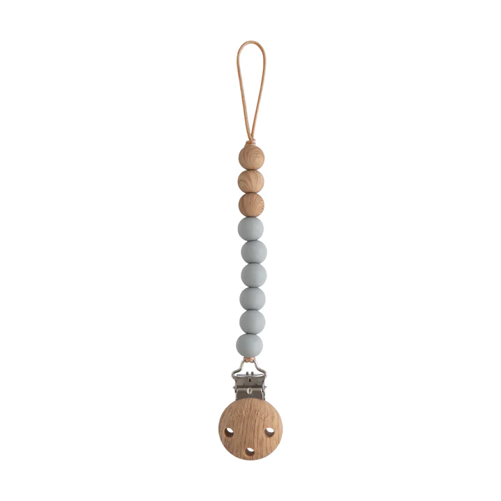 Mushie | Fopspeenketting Eva Stone Siliconen/Hout