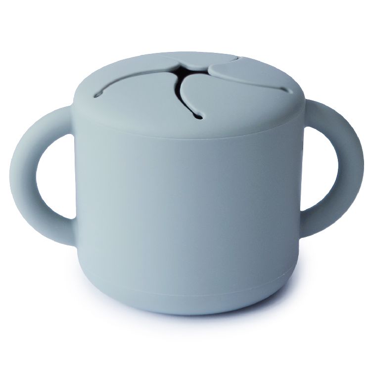 Mushie | Snack Cup Powder Blue Silicone Blauw 400ml