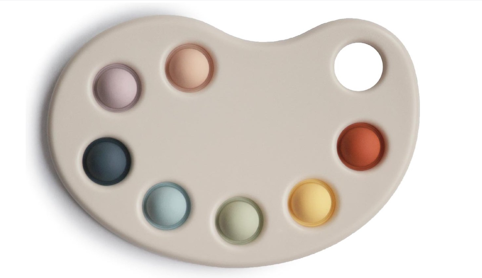 Mushie | Educatief Speelgoed Press Toy Paint Palette Siliconen/Kunststof 