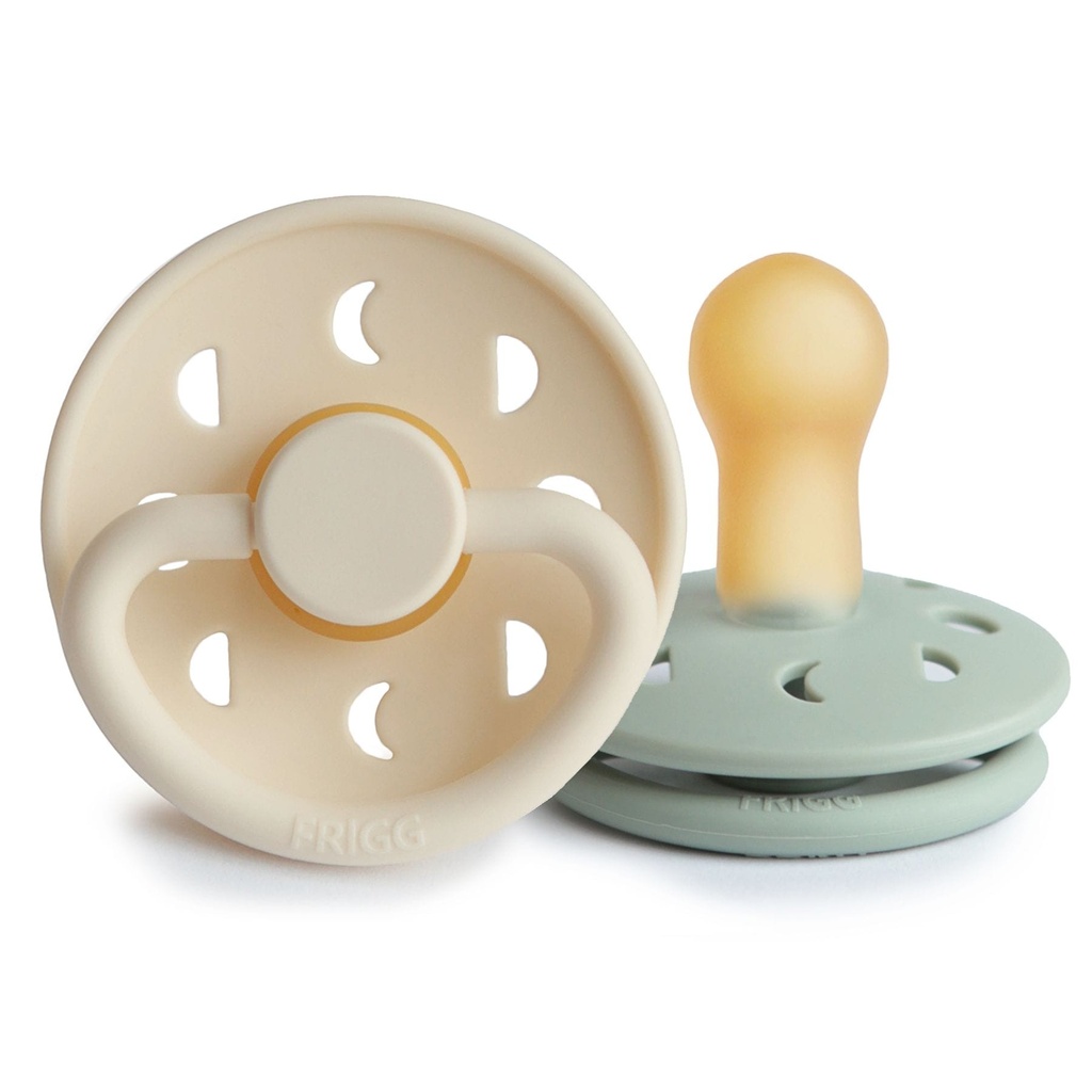 Frigg | Fopspeen Moon Cream/Sage Latex Ortho/Physio T2 6-18m 2-pack