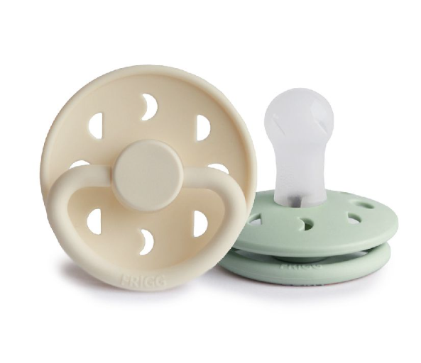 Frigg | Fopspeen Moon Ortho/Physio Siliconen Speen Cream/ Sage T2 6-18M 2-pack