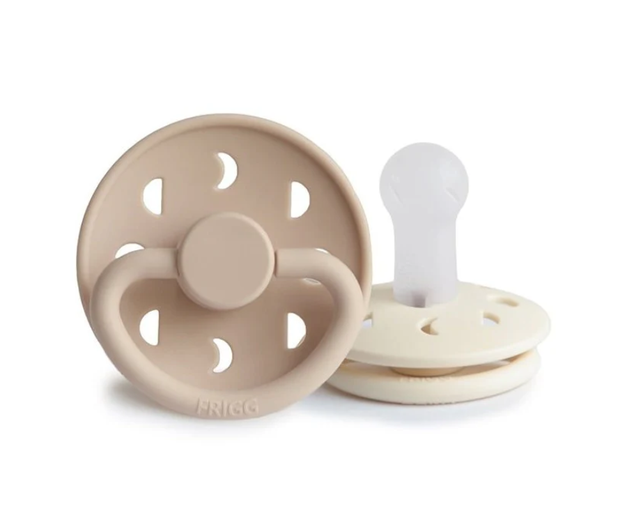 Frigg | Fopspeen Moon Ortho/Physio Siliconen Speen Cream/Croissant T2 6-18m 2-pack