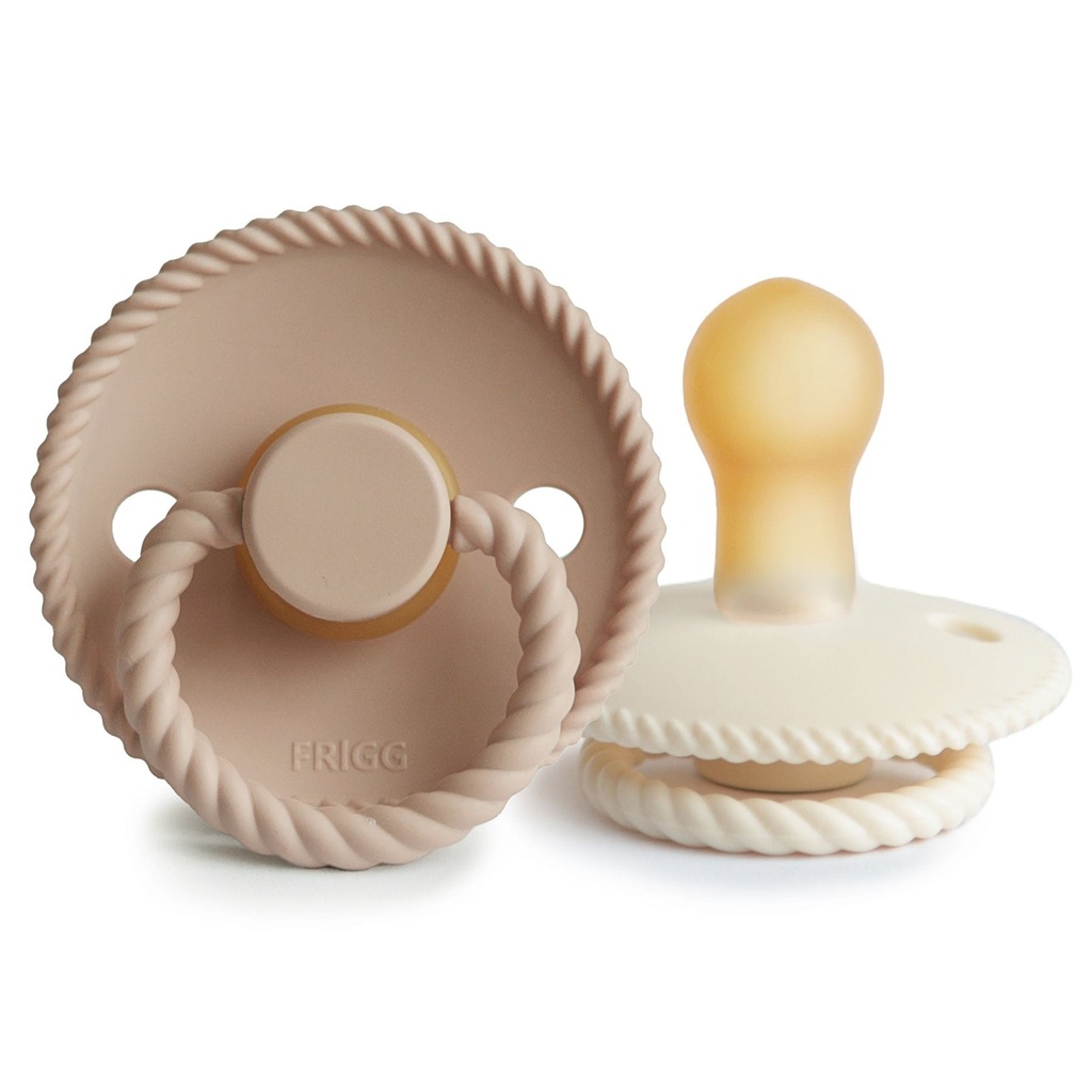 Frigg | Fopspeen Rope Cream/Croissant Latex Ortho/Physio T1 0-6m 2-pack