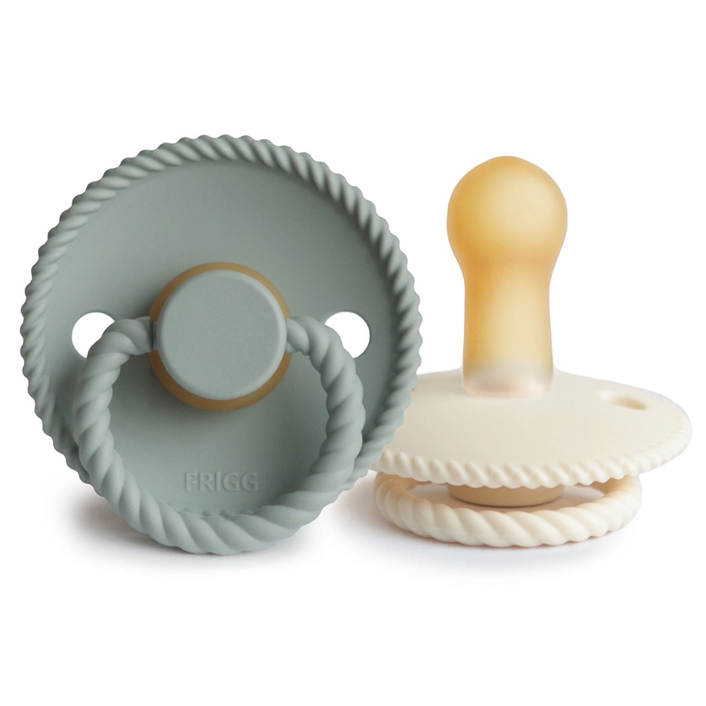 Frigg | Fopspeen Rope Cream/Sage Latex Ortho/Physio T2 6-18m 2-pack