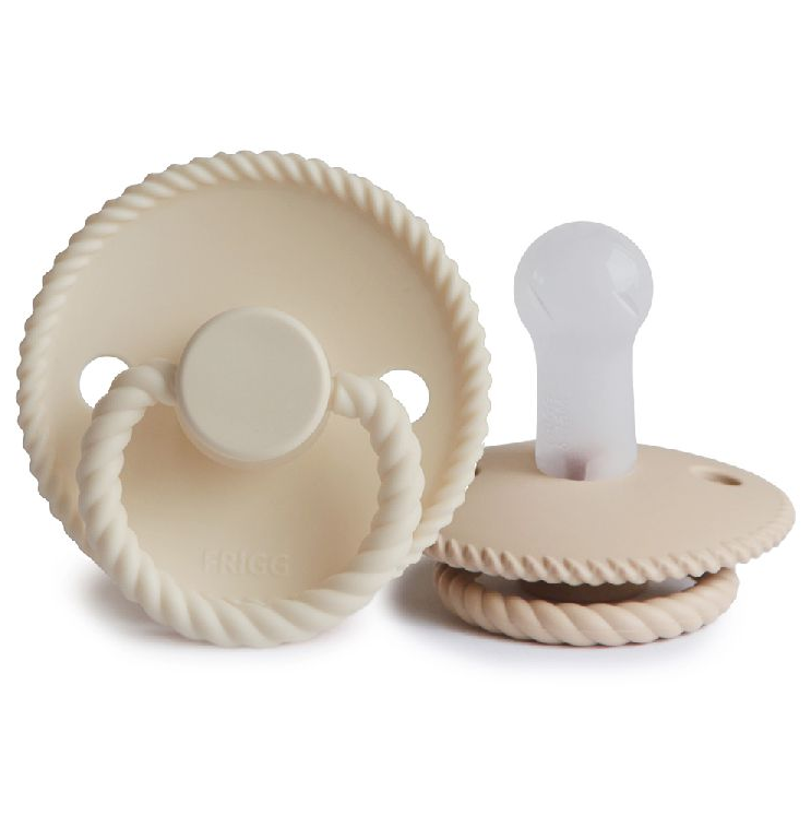 FOPSPEEN, Rope, 6-18m, o/p, sil, cream/ croissant, siliconen speen, ortho/physio, T2, 2 stuk(s)