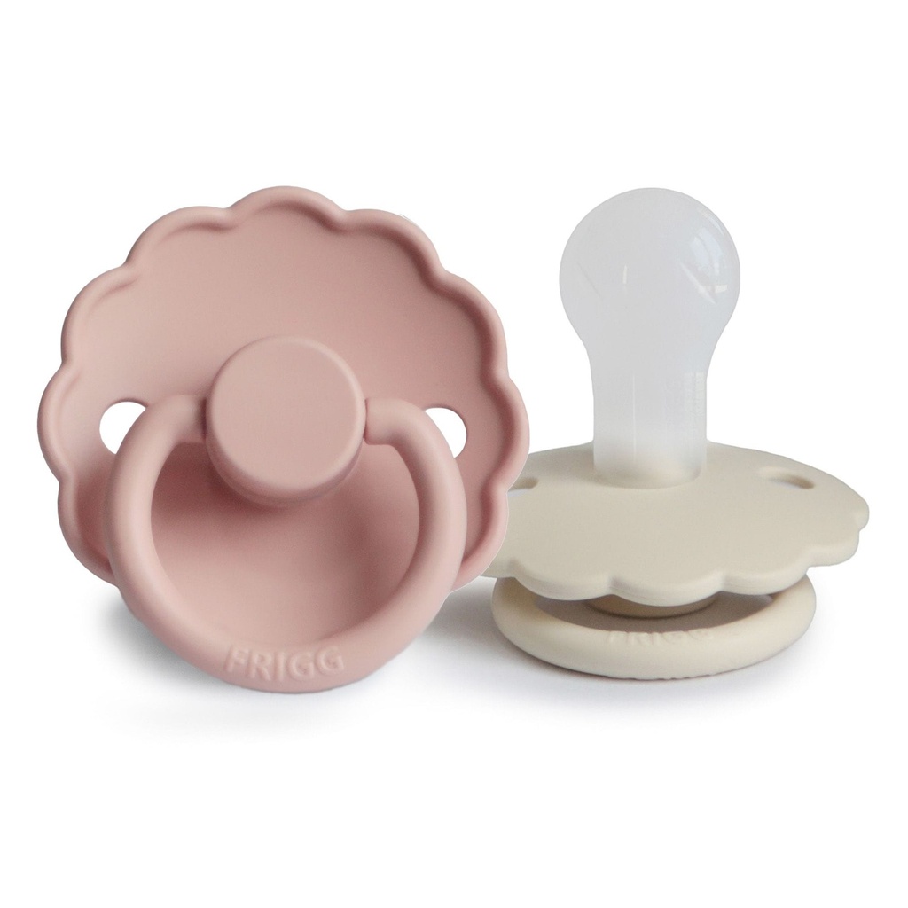 Frigg | Fopspeen Daisy Ortho/Physio Siliconen Speen Blush/Cream T1 0-6M 2-pack