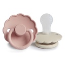 Frigg | Fopspeen Daisy Ortho/Physio Siliconen Speen Blush/Cream T1 0-6m 2-pack