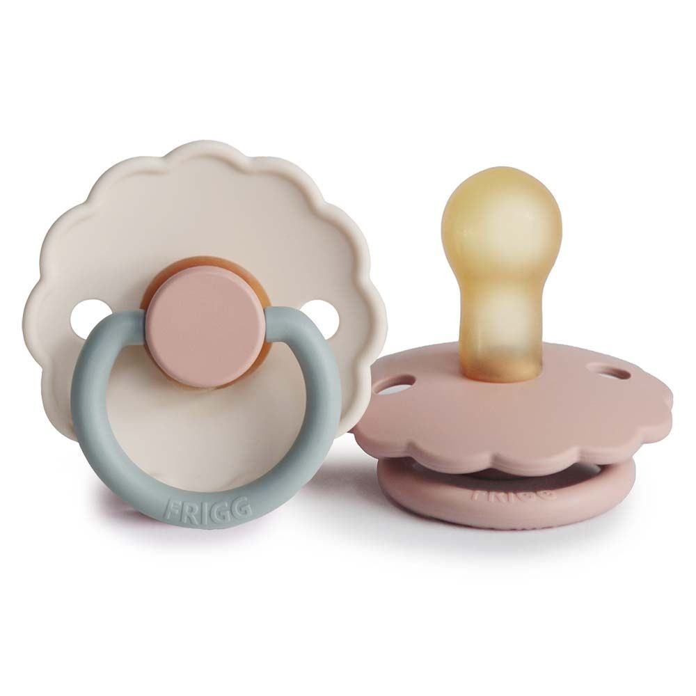 Frigg | Fopspeen Daisy Blooming Blush/Cotton Candy Rubber Speen Ortho/Physio T1 0-6m 2-pack