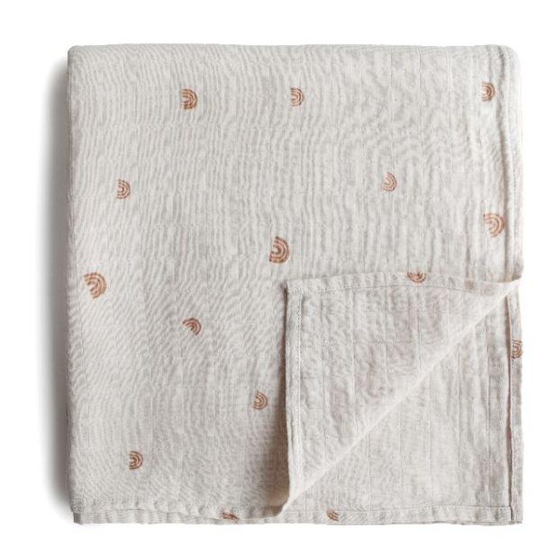 Mushie | Tetra Doek Rainbow Deken/Wikkeldeken 120x120cm